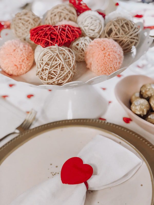 valentines day place setting