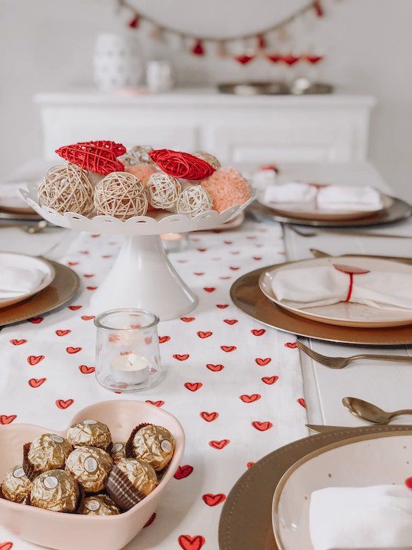 valentines day tablescape