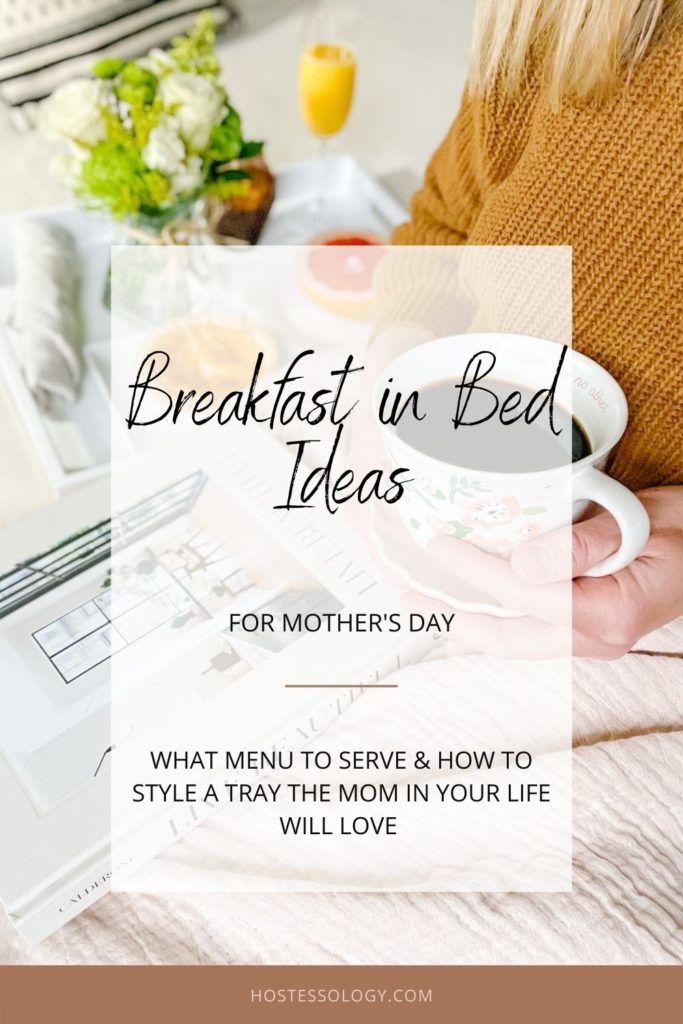 mothers day breakfast in bed Pinterest pin