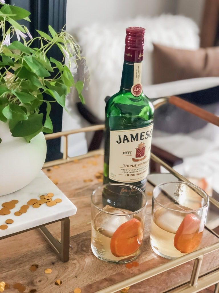 st patricks day bar cart decor