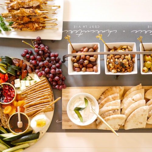 hummus platter presentation