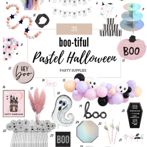 pastel halloween party supplies