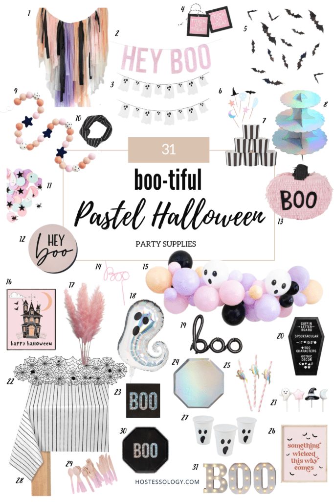 pastel halloween party supplies