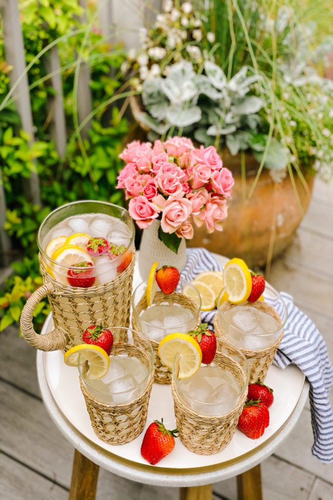 rose lemonade mocktail