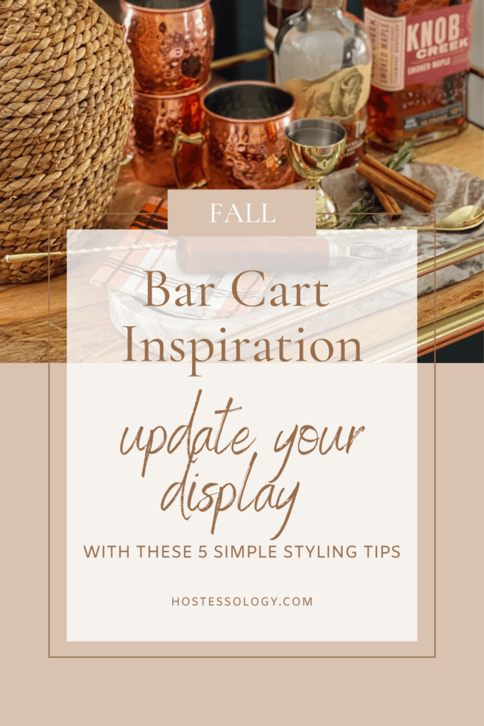 fall bar cart inspiration Pinterest pin