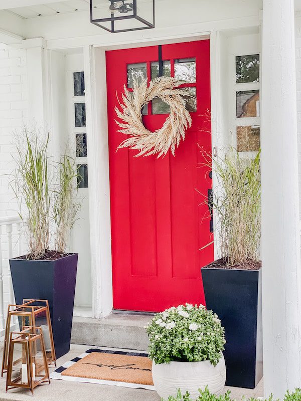 fall front door decorating ideas on a budget
