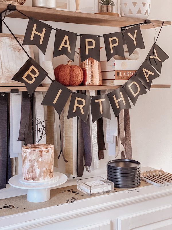 milestone birthday cake table