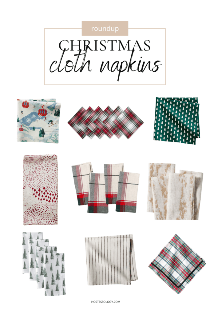 roundup of cloth christmas napkins