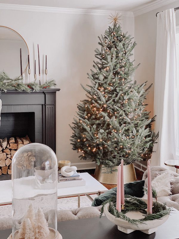 diy advent wreath in living room