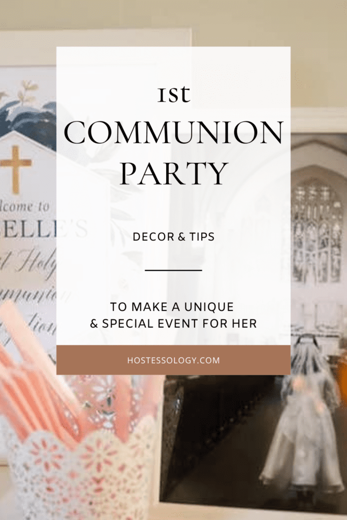 first communion party ideas for a girl Pinterest pin