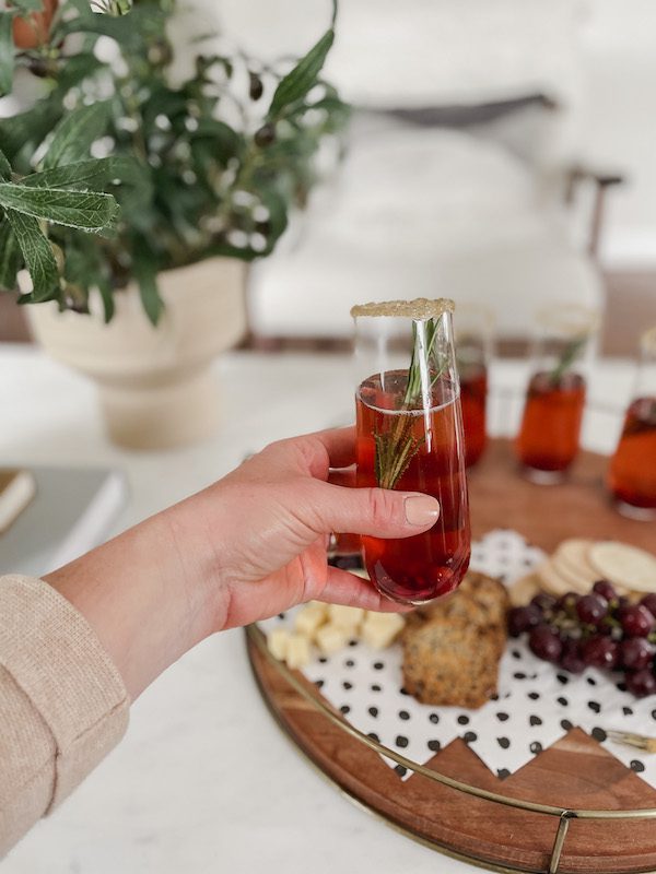 pomegranate mimosa toast