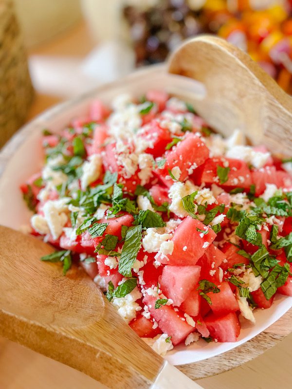 bowl of watermelon salad