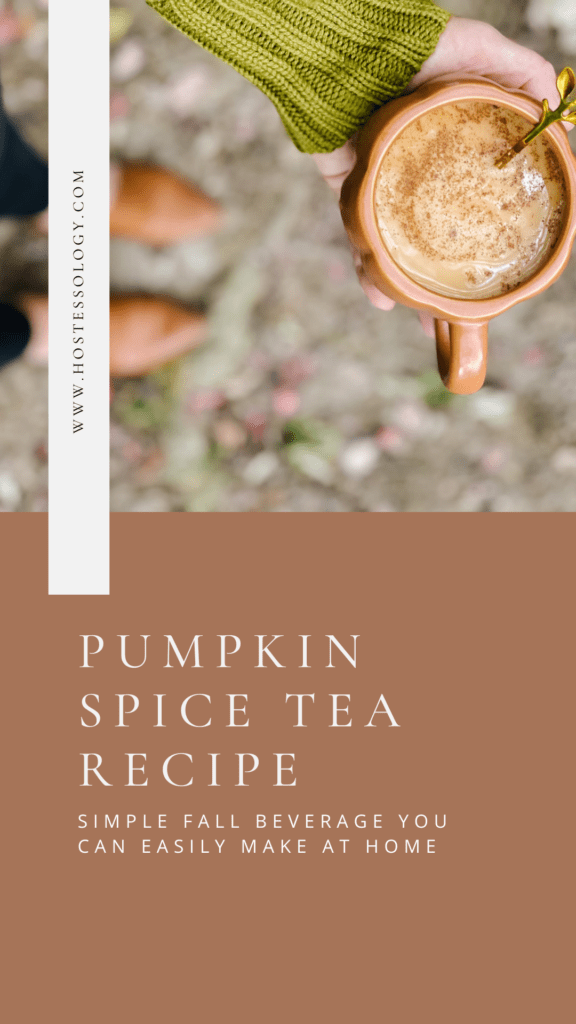 pumpkin spice tea recipe pinterest pin