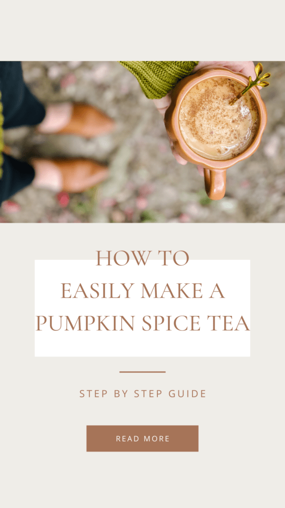 pumpkin spice tea latte recipe Pinterest pin