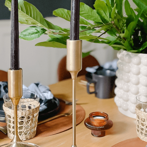 Simple Boho Table Decor for a Dinner Party with Friends