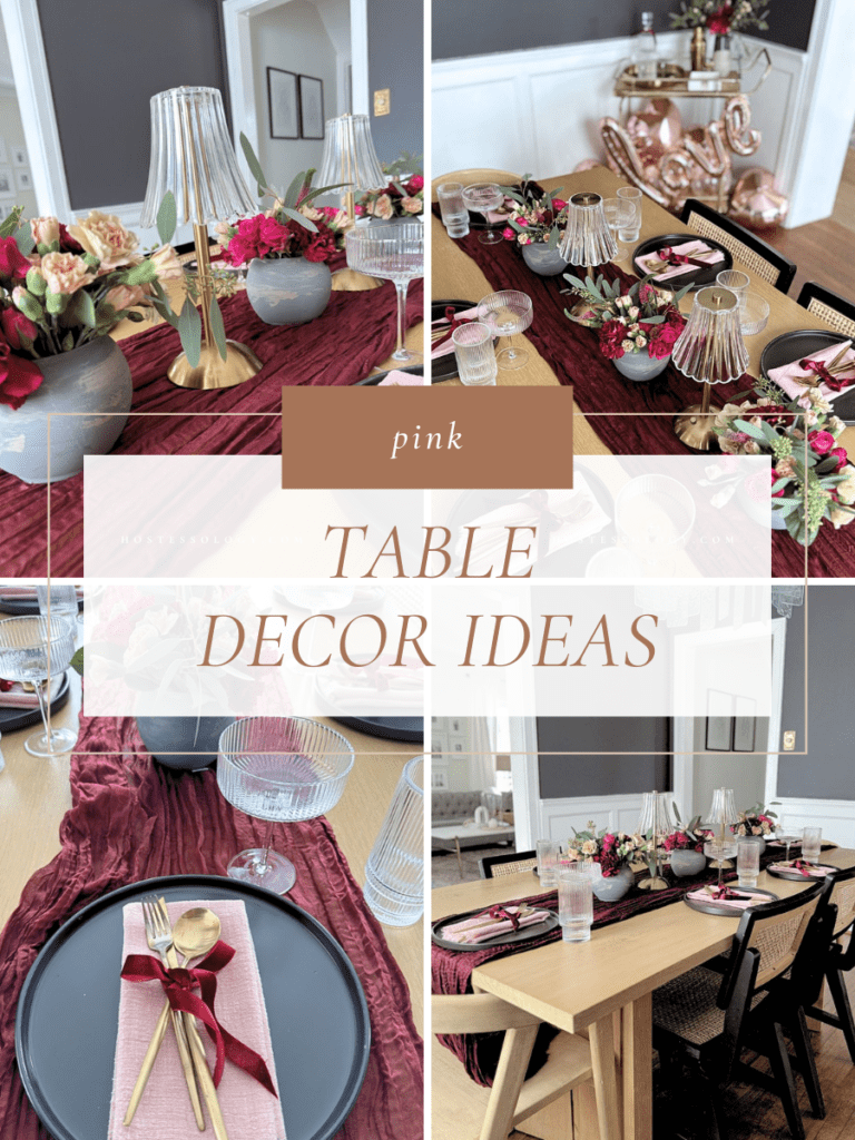 pink table decor