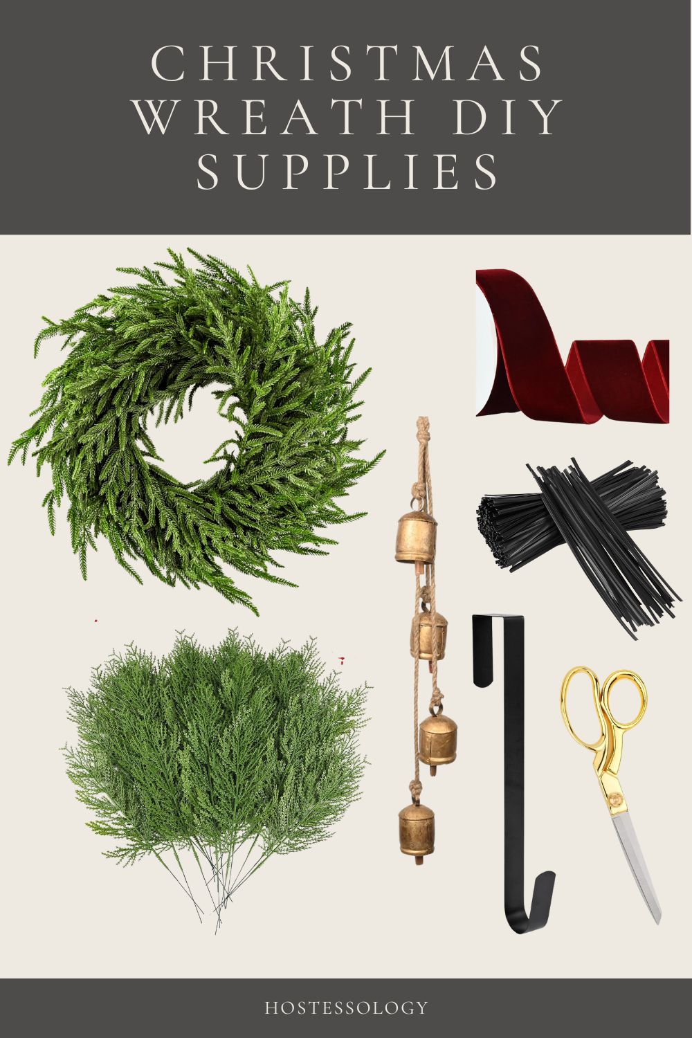 christmas wreath diy supplies
