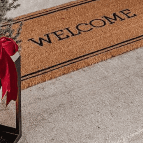 Christmas Front Porch Decor with Bows