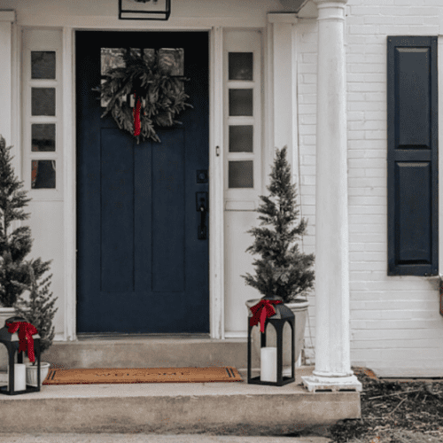 Hack for How to Hang a Wreath on a Window Outside
